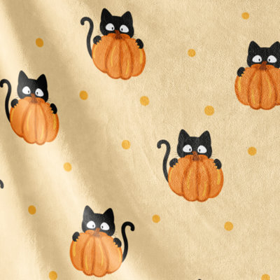  Jeté velours peluche Halloween