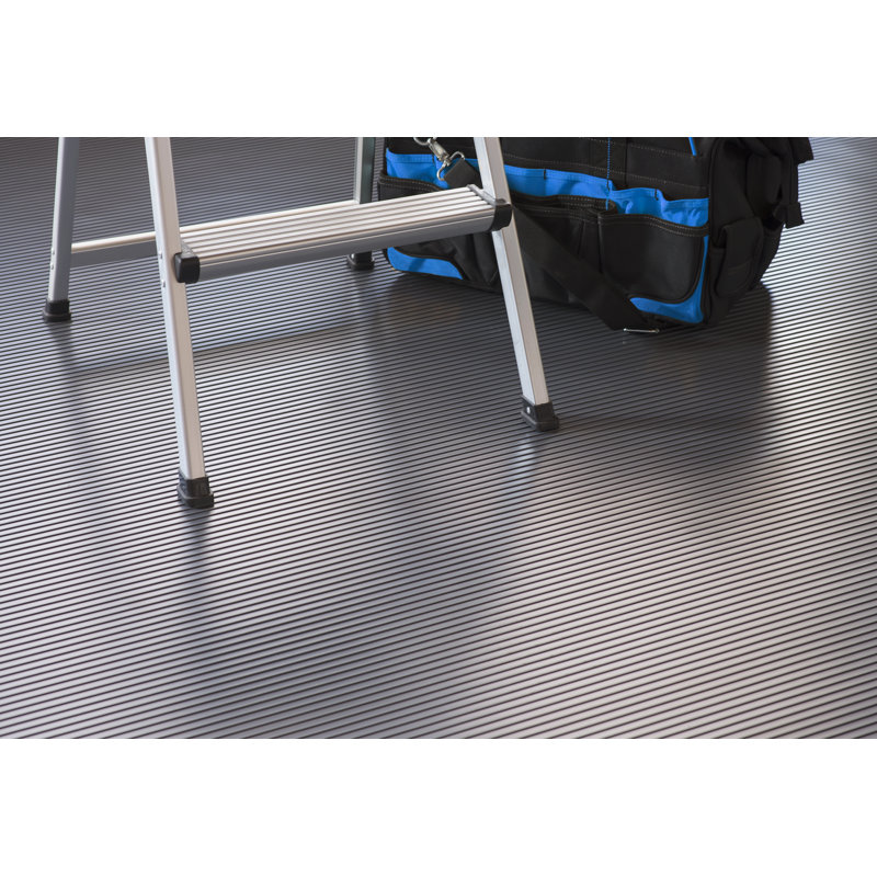 Ribbed G-Floor Garage Flooring, Slate Gray, 204" L x 90" W