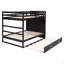 Lit superposé double au-dessus de double avec lit gigogne simple et escalier-1318705012
