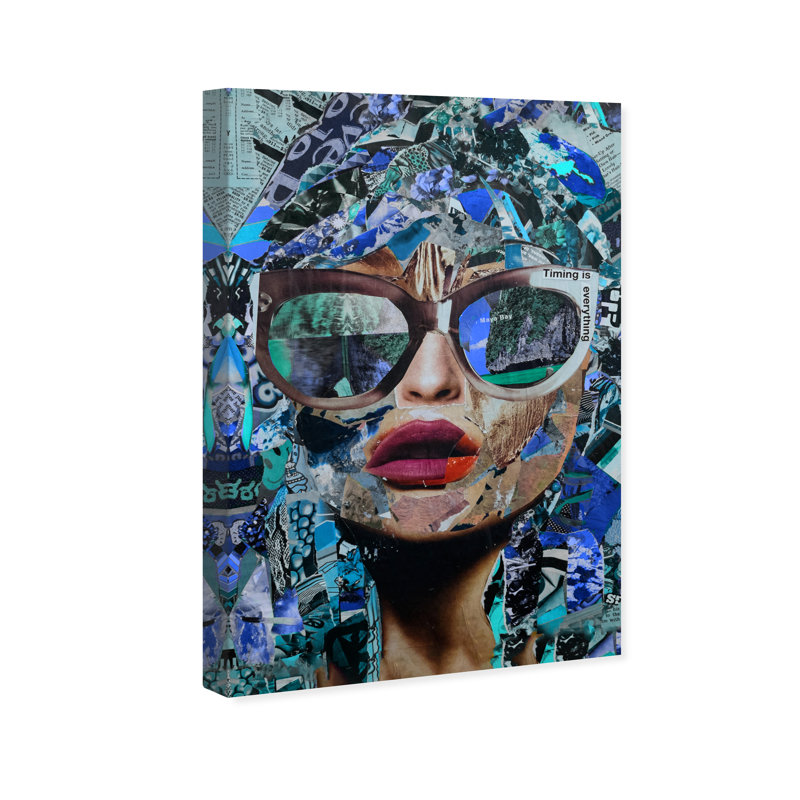 Timing is Everything Blue - Impression sur toile, H 15 po x l 10 po, Toile tendue