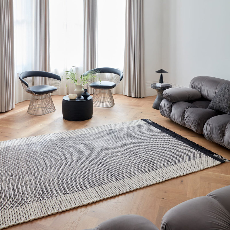 Avalei Plain Wool Hand Woven Area Rug, Rectangle 200 x 290 cm
