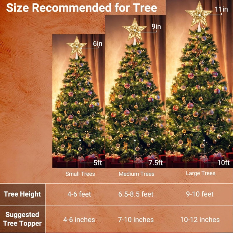 The Holiday Aisle® Christmas Tree Star, 9'' 3D Double-Side Gold 