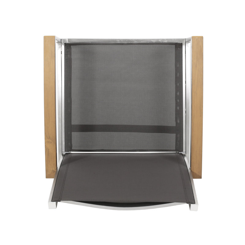 2 Patio Dining Chairs, Aluminum With Mesh Seat & Back, Rust-, Modern Of 2 Chairs - Frames, Faux Arm Supports, And Permeable Seating Area