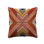 20 Inches Square Woven Cotton Pillow with Chevron Pattern, Multicolored