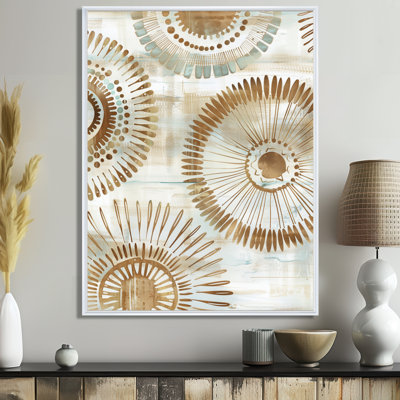 Mandala bohémien doré doré et blanc Simplicity I - Boho Mandala