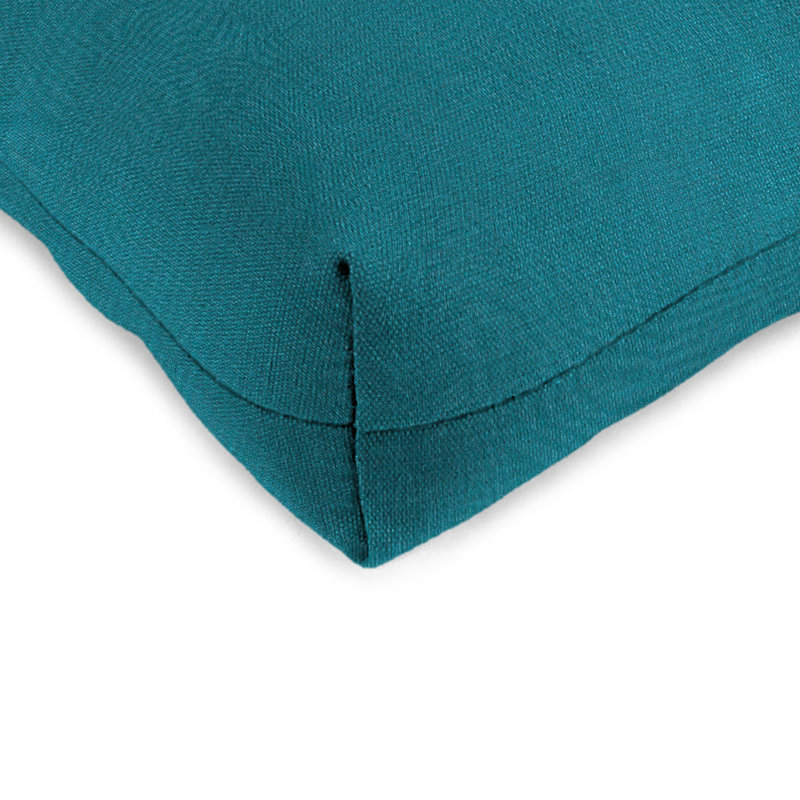 Outdoor Wicker Seat Cushion, Spectrum Peacock Polyester