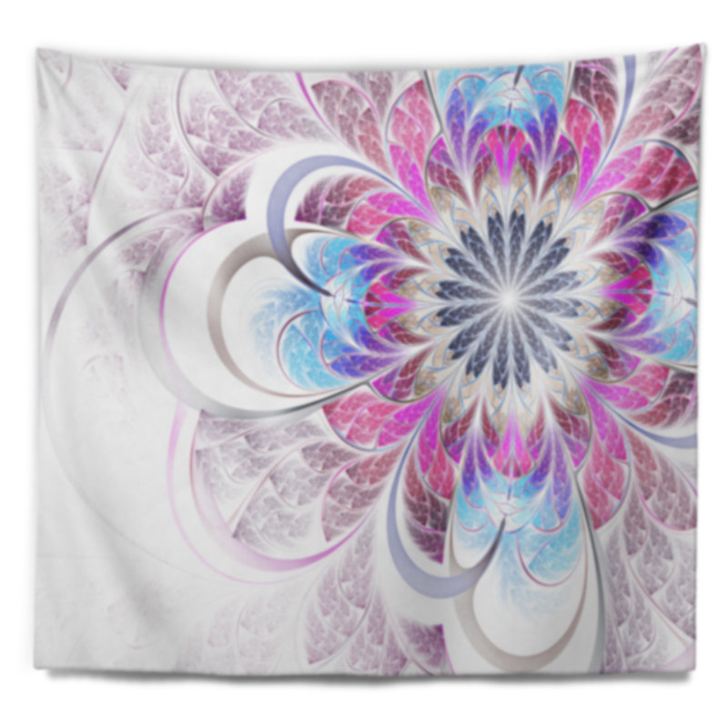 Tapisserie florale à grandes fleurs, H 50 po x l 60 po