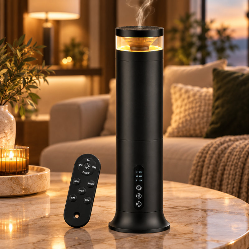 Modern Tower Waterless Cold Air Diffuser, Black