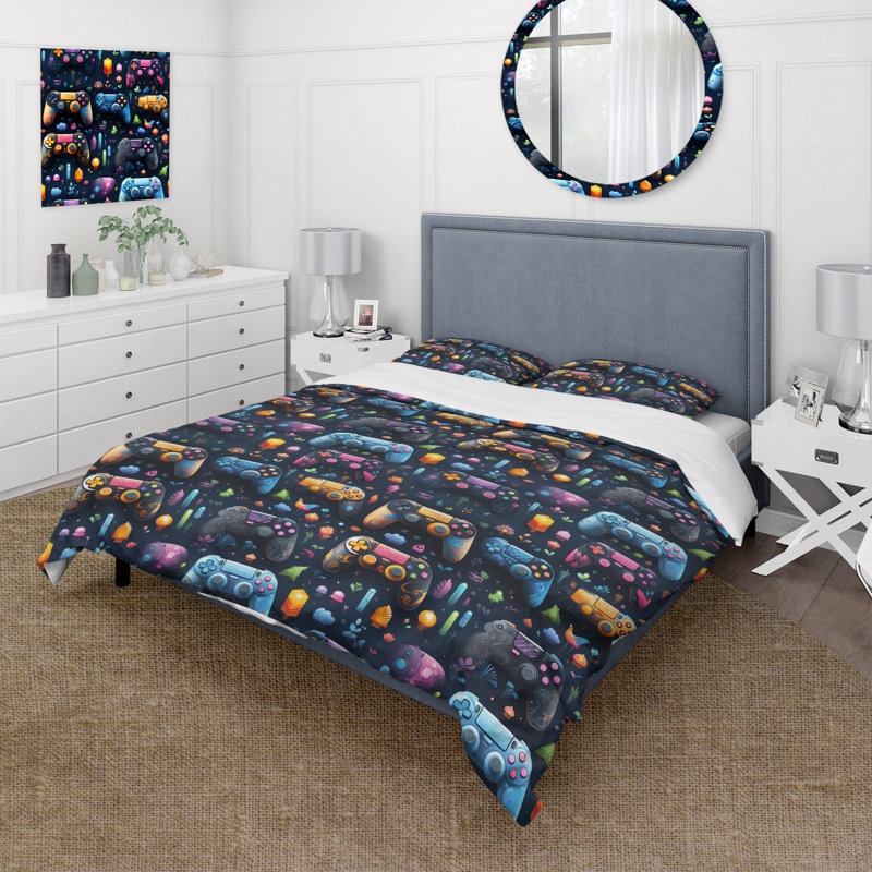 Ensemble de housse de couette Popart, Housse de couette simple + 1 taie décorative stan