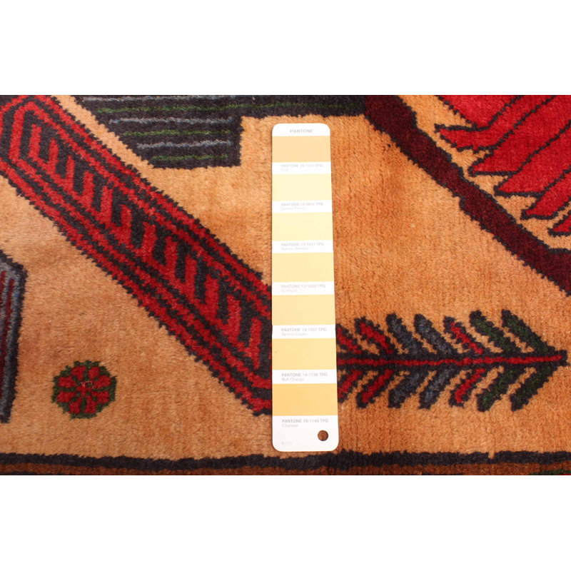 Tapis brun Teimani 3 pi 7 po x 6 pi 8 po
