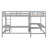 Wood Twin Size L-Shaped Loft Bed with Ladder and 2 Built-in L-Shaped Desks-1497687141