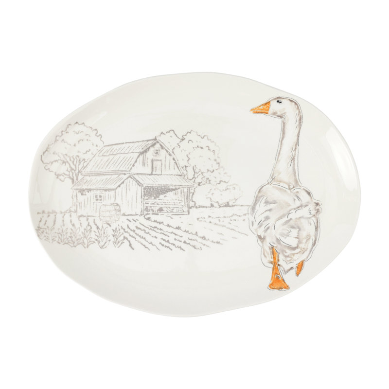 Grand plateau ovale Fattoria Goose