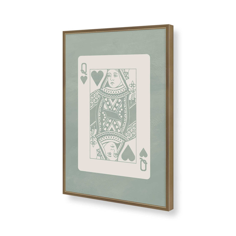 Imprimé carte grand sauge, Or brossé, H 37,25 po x l 25,25 po