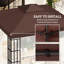 Outsunny 3 x 3m Gazebo Canopy Replacement Cover ONLY-1607886446