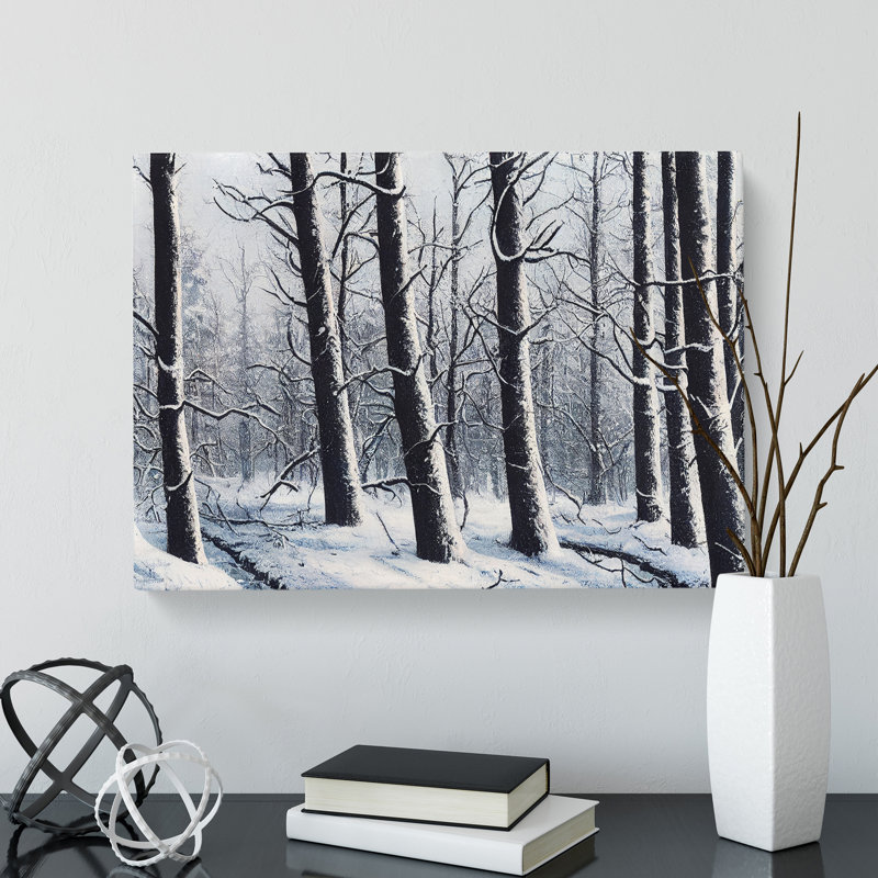 Majestic Winter Forest - Wrapped Canvas, 50cm H x 76cm W x 3cm D