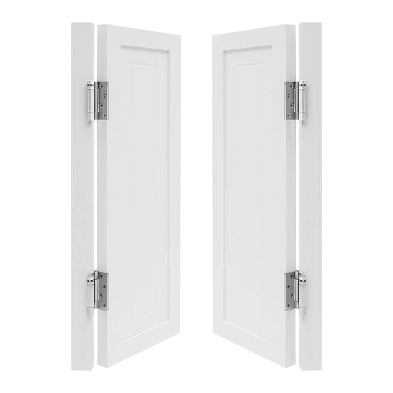 Solid Wood Painted Café/Saloon Door, White, 35.43" H x 27.56" W x 1.34" D