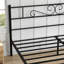 Lit plateforme en métal de 14 po avec tête de lit et pied de lit Kempst, base de matelas robuste avec support en lattes d'acier, aucun sommier requis, rangement sous le lit-1032540753-994657578