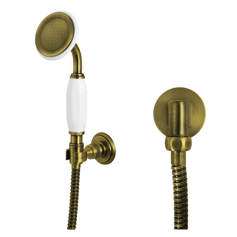 Ensemble de douche à main victorienne Kingston Brass, Laiton antique