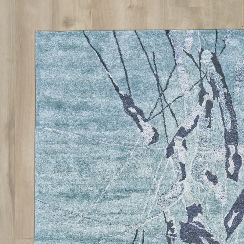 Banford Viscose Abstract Indoor Rug, Rectangle 8' x 11'