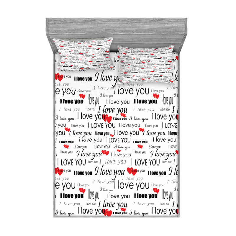Microfiber Sheet Set, Queen Sheet Set with Fitted Sheet