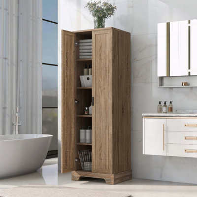Storage Cabinet with Two Doors and Adjustable Shelf