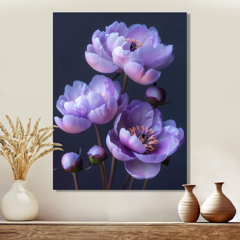 Ruhl - pivoines, salon d'art mural, Toile tendue, H 12 po x l 20 po