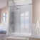 55" - 59'' W x 72'' H Double Sliding Door Semi-Frameless Shower Door With Two Towel Bars