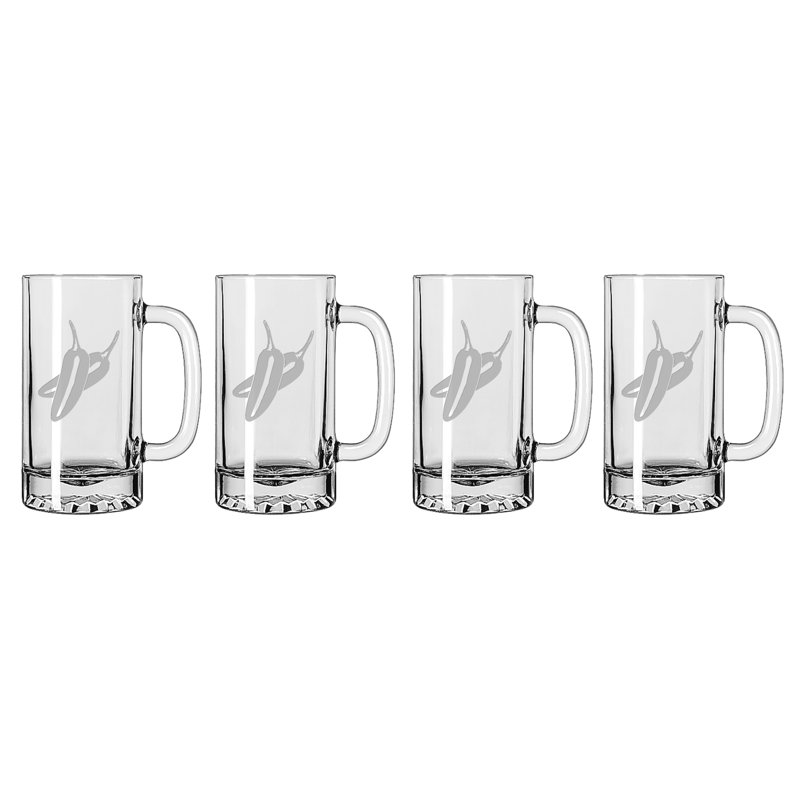 Tasse à bière 16 oz en verre chili poivre pub