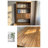Modern Minimalist Old Elm Wood Five-Drawer Storage Floor-Standing Bookcase