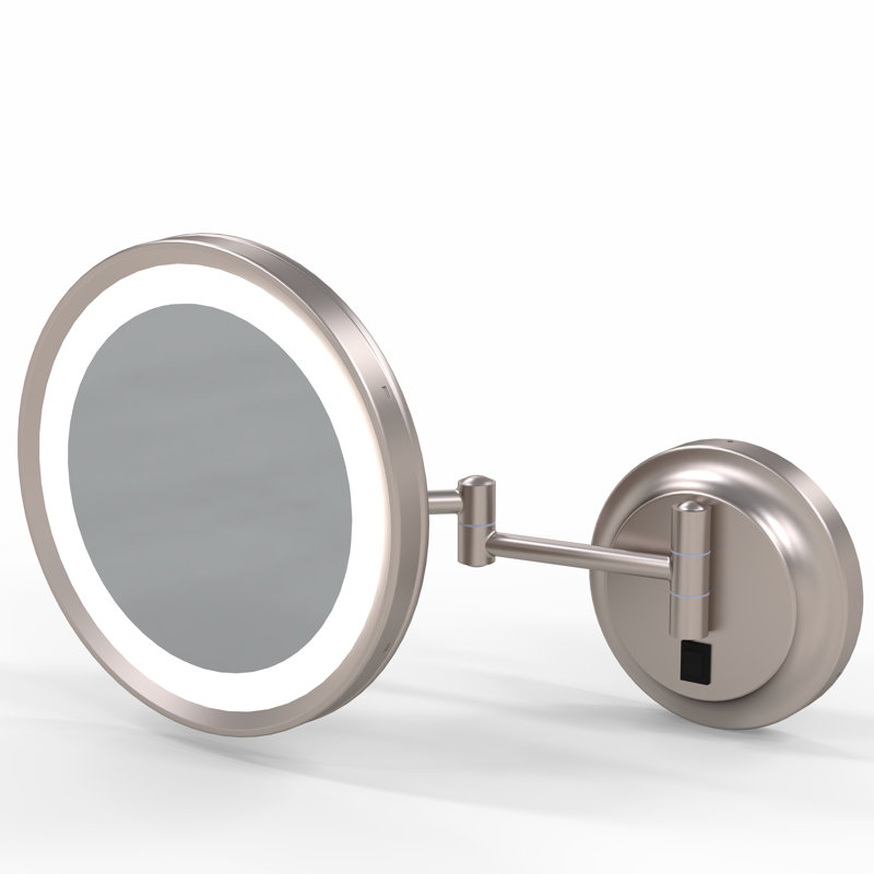 Miroir grossissant lumineux Camrynne, Nickel brossé