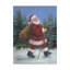 «H Santa qui marche», reproduction d'impression sur toile tendue-27490901