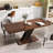 Convertible X-Frame Dining Desk, Space-Saving Table Expands To 6Ft For Dinner Parties & WFH-143400054
