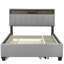 Lit rembourré avec tête de lit à chargement, lin gris, lit gigogne simple et tissu en lin double à 2 tiroirs-1120516006-1120516005