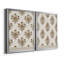 «Block Block Blooms I», ensemble de 2 reproductions sur toiles encadrées-1934381533-1934381528