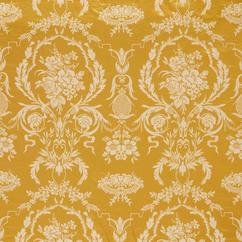Suffolk Arabesque Silk Fabric, Tigers Eye