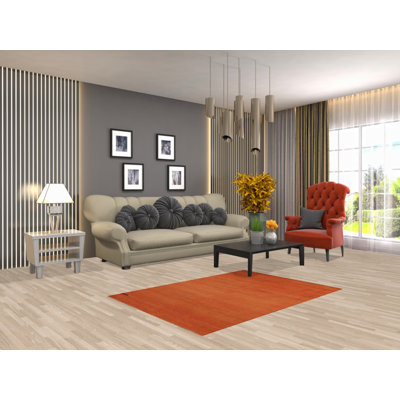 Tapis orange fait à la main Gabbeh 3 x 5