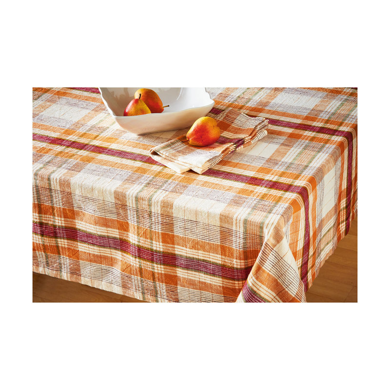 Eva Slub Weave Plaid Tablecl