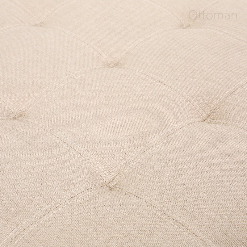 Anikait Tufted Storage Ottoman, Upholstered Ottoman, Wheat Polyester