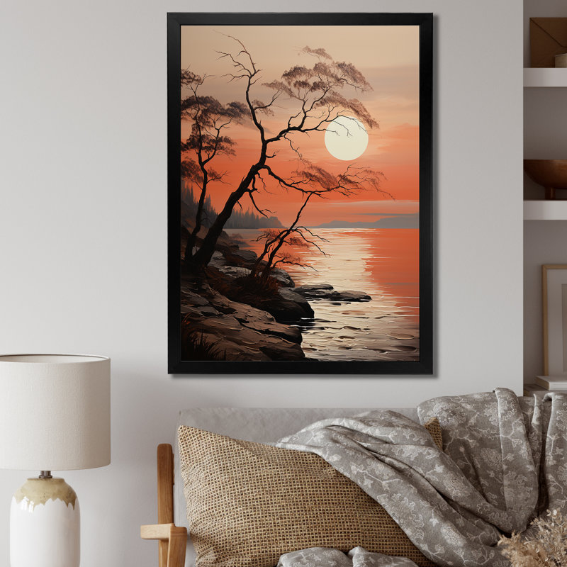 Tenleytown Bold Sunrise Horizon III - impression, H 20 po x l 12 po x P 1 po, Cadre photo noir