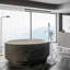 Messancy Floor Waterfall Faucet Bath Filler with Diverter
