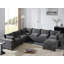 Canapé modulaire en U avec repose-pieds de rangement mobile pour une assise confortable spacieuse et une détente personnalisable-129580906
