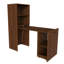 Bureau d'ordinateur extensible avec tablettes et roulettes de rangement 