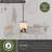 Jorene Bronze Rustic Mini Pendant Ceiling Light White Linen Shade Deer And Tree
