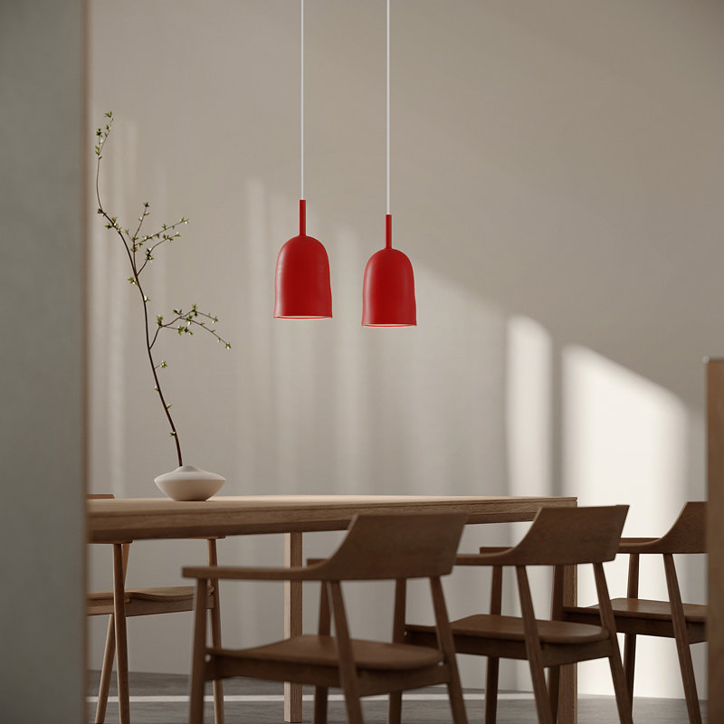 Vessel Pendant Light, 24" H x 14.5" W x 9" D, Poppy, White