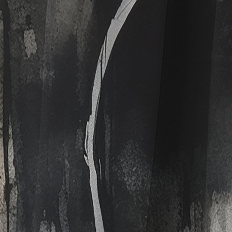 Exploring The Depths Of Black Marble IV - Abstract Geometric Blackout Curtain - 1 Panels, 52" W x 84" L