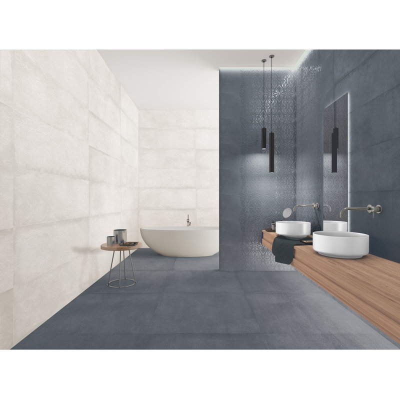 Carreau de céramique 16 po x 48 po Cromat, Marine