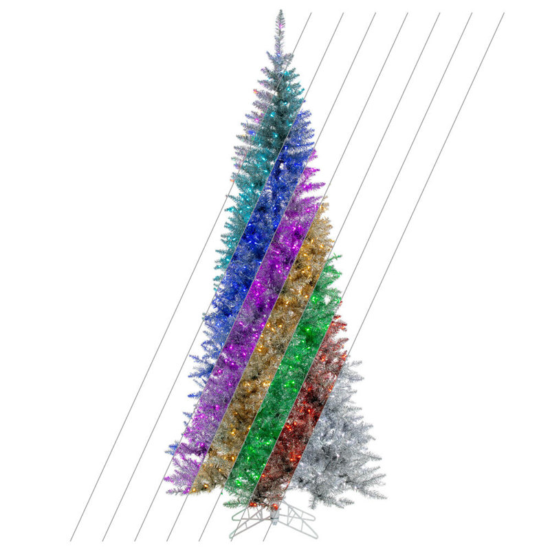 Artificial Christmas Tree with Lights, 7.5'