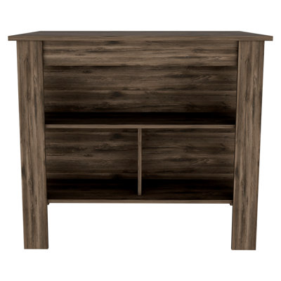 Courson Kitchen Island 2-Tier Shelf 40" Width And Large Work