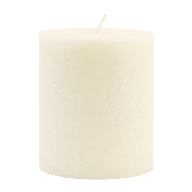 Timberline Unscented Pillar Candle, Ivory, 4" H x 4" W x 4" D