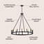 Lustre de style bougie Batuhan-169680764